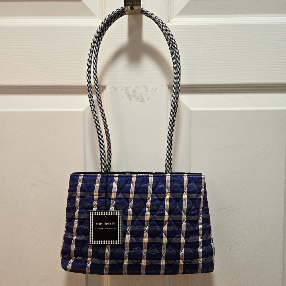 Vera Bradley Vintage Silk  plaid shoulder bag, NWT, **RARE**
